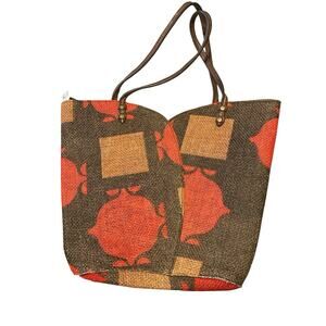 Women’s Engage Green Brown/Coral Shoulder Bag Paper Purse Red